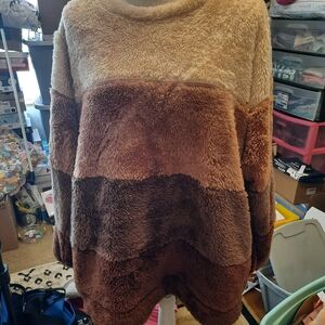 Zenana Outfitters Fuzzy Brown Sweater